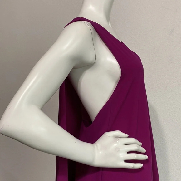 4SI3NNA Magenta Cape Back Swing Dress - Size S - Picture 7 of 14